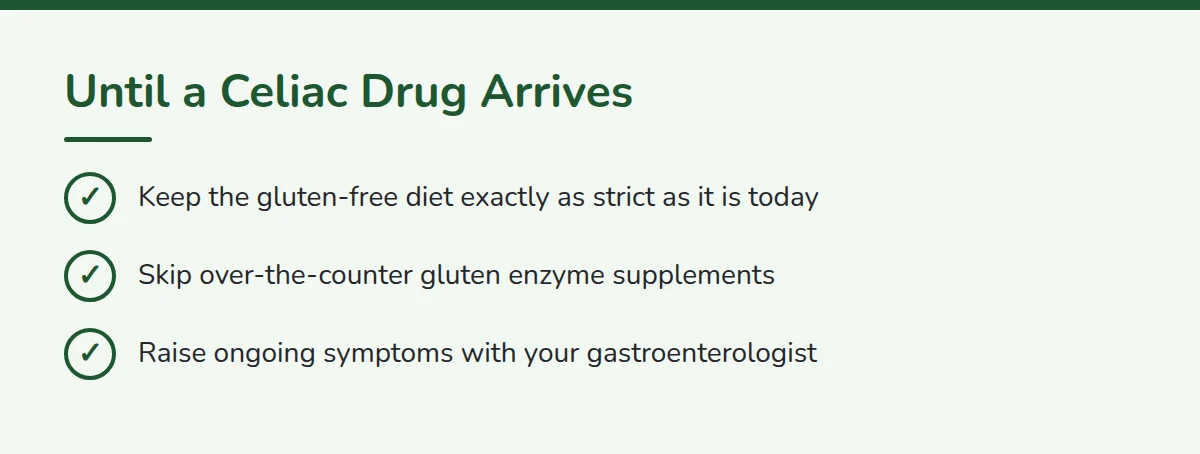 Summary card: Until a Celiac Drug Arrives